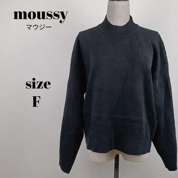 [ a2150 ] moussy 마우지 하이넥 니트 긴팔 블랙 F