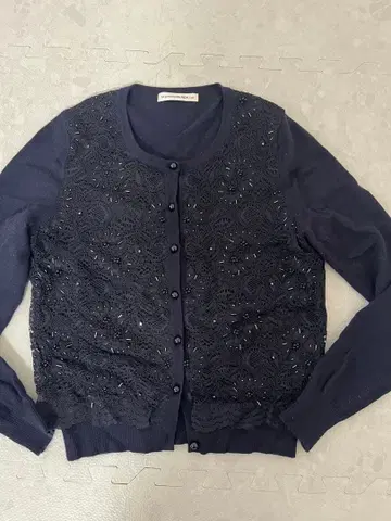 M-premierBLACK 네이비 가디건 36