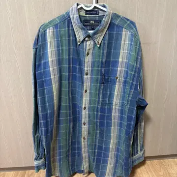 빈티지 Lee 체크 무늬 플란넬 셔츠