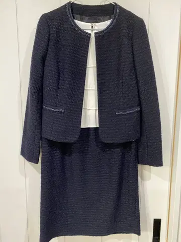 anyFAM 네이비 트위드 원피스 수트 L 사이즈
