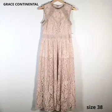 미사용품 그레이스 콘티넨탈 슬리브리스 원피스 레이스 38
