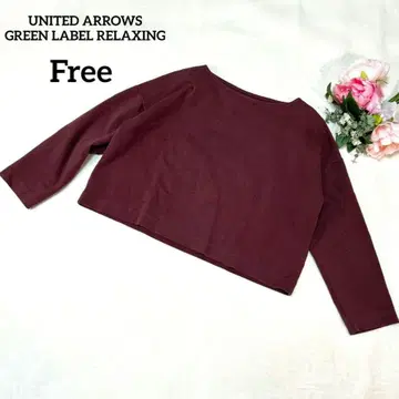 유나이티드 애로우즈 긴팔 티셔츠 브라운 보트넥 숏 기장 127