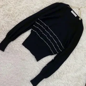 SONIA RYKIEL 스터드 니트 블랙 38 깔끔 고급