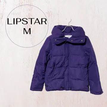 립스타 후드 부착 다운 자켓 퍼플 M 여성용