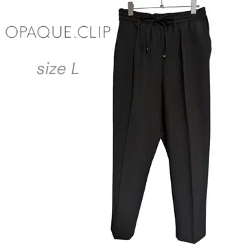 새상품급 OPAQUE.CLIP 스트레치 테이퍼드 팬츠 블랙 L