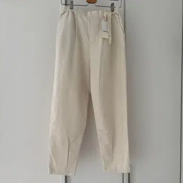 studio CLIP 부드러운 스트레치 테이퍼드 팬츠 아이보리 L