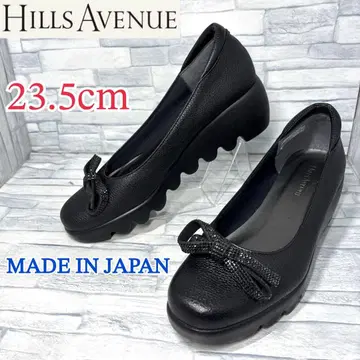 새상품급 힐즈베뉴 웨이브 밑창 천연 가죽 블랙 23.5cm