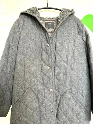 23구 퀼팅 코트 그레이