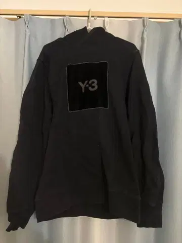 Y-3 블랙 후드 부착 후드티 XS