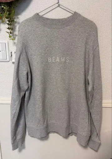 BEAMS 맨투맨 트레이닝복 그레이