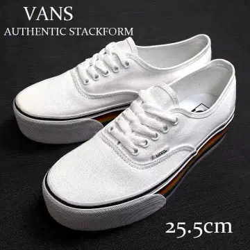 미사용품 VANS 오센틱 스택폼 통굽 레인보우 25.5