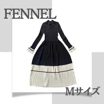 [ M ] FENNEL (페넬) 니트 원피스 야마다야 바이컬러 리브 니트
