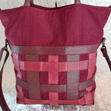 [이비자] 2Way 토트백 숄더백 가죽 나일론 인기 빨간색