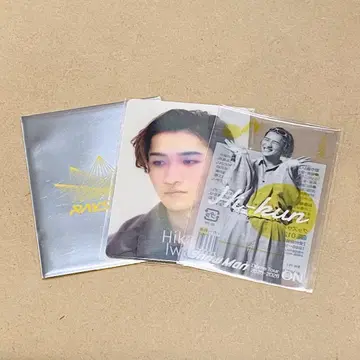 이와모토 테루 클리어 스티커 흘긋 보기 카드 티켓풍 카드 각 1장