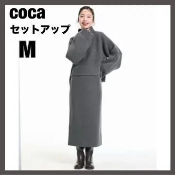 새상품급 coca 니트 셋업 그레이 M