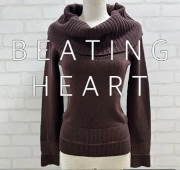 새상품급 BEATING HEART 브라운 울100% 니트 일본제