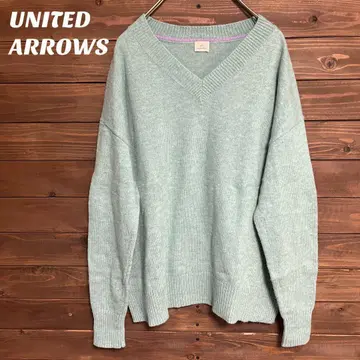 [ 유나이티드 애로우즈 ] V넥 니트 스웨터 루즈핏 F