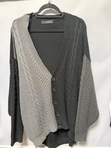 오버 사이즈 케이블 짜임 가디건