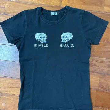 HYSTERIC GLAMOUR 양 가슴 스컬 T셔츠