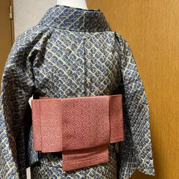 더블 카루타 묶음 만들기 오비 2부식 칠보 패턴 전체 무늬 심플 고급