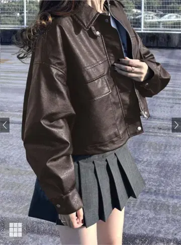 옷깃 2Way 가죽 블루종[fo1951]