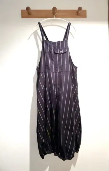 [ 무료배송 ] 네이비 스트라이프 오버롤