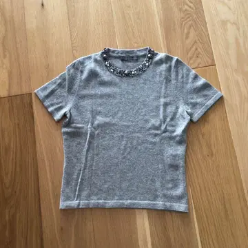 예거 캐시미어 100% 반팔 스웨터