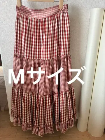 [ M 사이즈 ] POPPY 깅엄 체크 캉캉 스커트