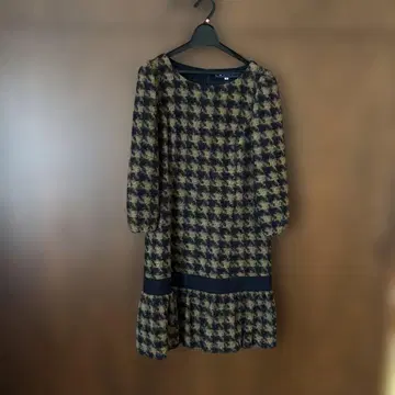 M'S GRACY 체크 무늬 7부 소매 원피스 40