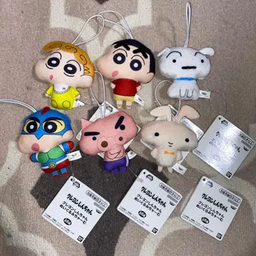 짱구는 못말려 봉제 인형 참 6종 컴플리트 세트 라스트 세트