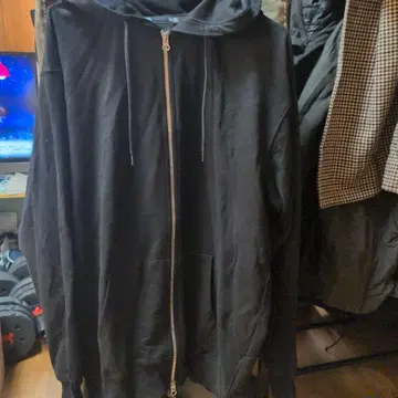 새상품, 미사용품 NEW ERA 블랙 풀 집업 후드티 XL