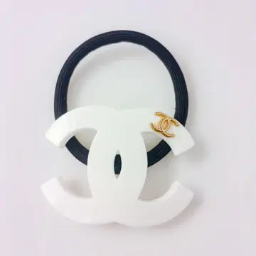 헤어 액세서리 로고 머리끈 화이트