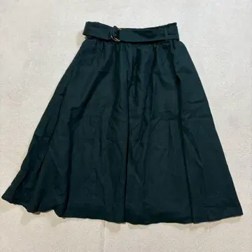 anatelier 다크 그린 플레어 스커트 S 사이즈 벨트 포함