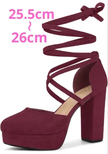 레이스업 펌프스 샌들 플랫폼 스트랩 청키힐