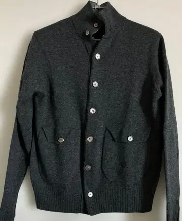SHIPS 울 캐시미어 혼방 다크 그레이 가디건