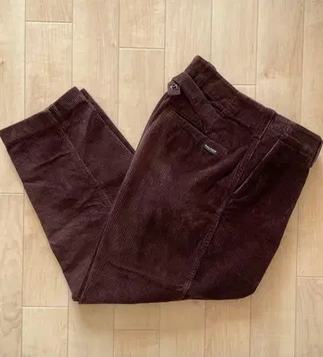 PALMER TRADING 코듀로이 굵은 폭 브라운 와이드 테이퍼드