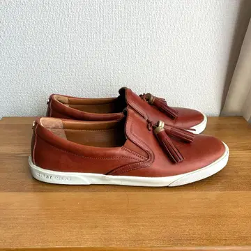 새상품급 JIMMY CHOO 태슬 장식 가죽 슬립온 37