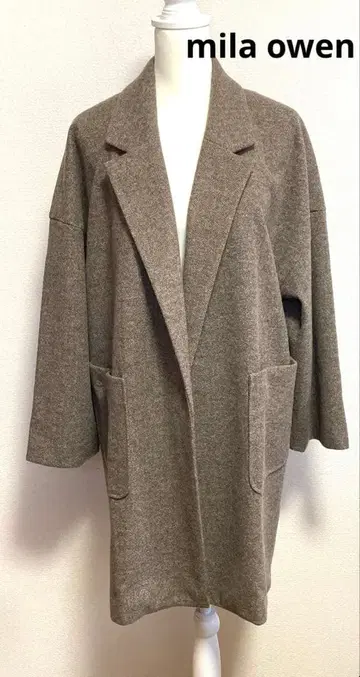 새상품급 미라 오웬 루즈핏 귀여운 헤링본 무늬 코트