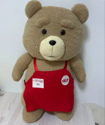 [ 새상품 미사용 ] TED 봉제 인형 HELP 에이프런 포함 택 포함