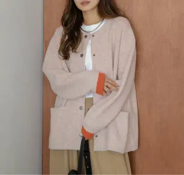 [ 최종 가격 인하 ] 라지엠 가디건 니트 배색 디자인 바이컬러