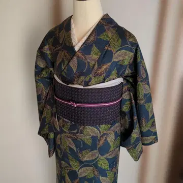 오시마 명주 나뭇잎 패턴