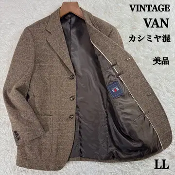 [ 빅 사이즈 ] VAN 밴자켓 캐시미어 혼방 트위드 자켓 LL