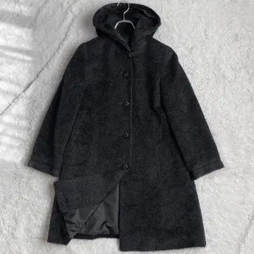 새상품급 최근 모델 레리안 롱 코트 울 알파카 혼방 후드 사이즈 9