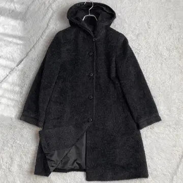 새상품급 최근 모델 레리안 롱 코트 울 알파카 혼방 후드 사이즈 9