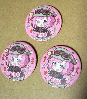 세카라이 호우 에무 미니 캐릭터 캔뱃지 3개