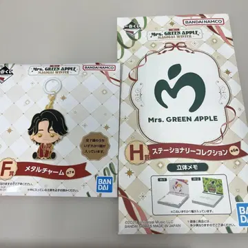 Mrs. GREEN APPLE 제일복권 메탈 입체 메모 2종 세트