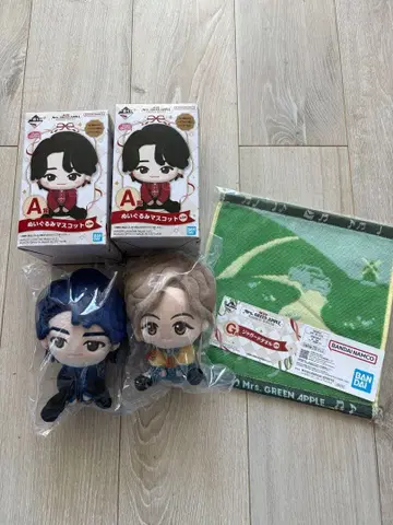 Mrs. GREEN APPLE 제일복권 A상 봉제 인형 G상 타월 세트