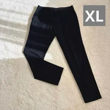 빅 사이즈 남성용 하라야마 블랙 슬랙스 울 혼방 XL