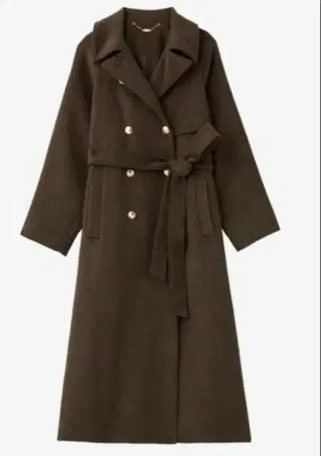 [ 새상품 ] many way 울 롱 트렌치코트 폴로 라 브라운
