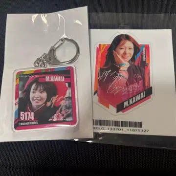 카와이 모에 키링과 씰 세트